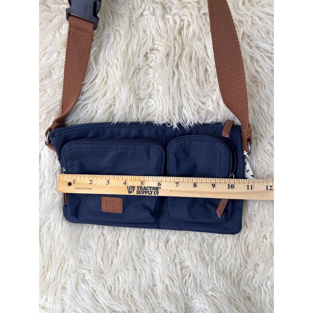 NWT The Sak Esperato Nylon Crossbody Bag Navy Blue Adjustable Strap Travel Beach - Picture 6 of 12